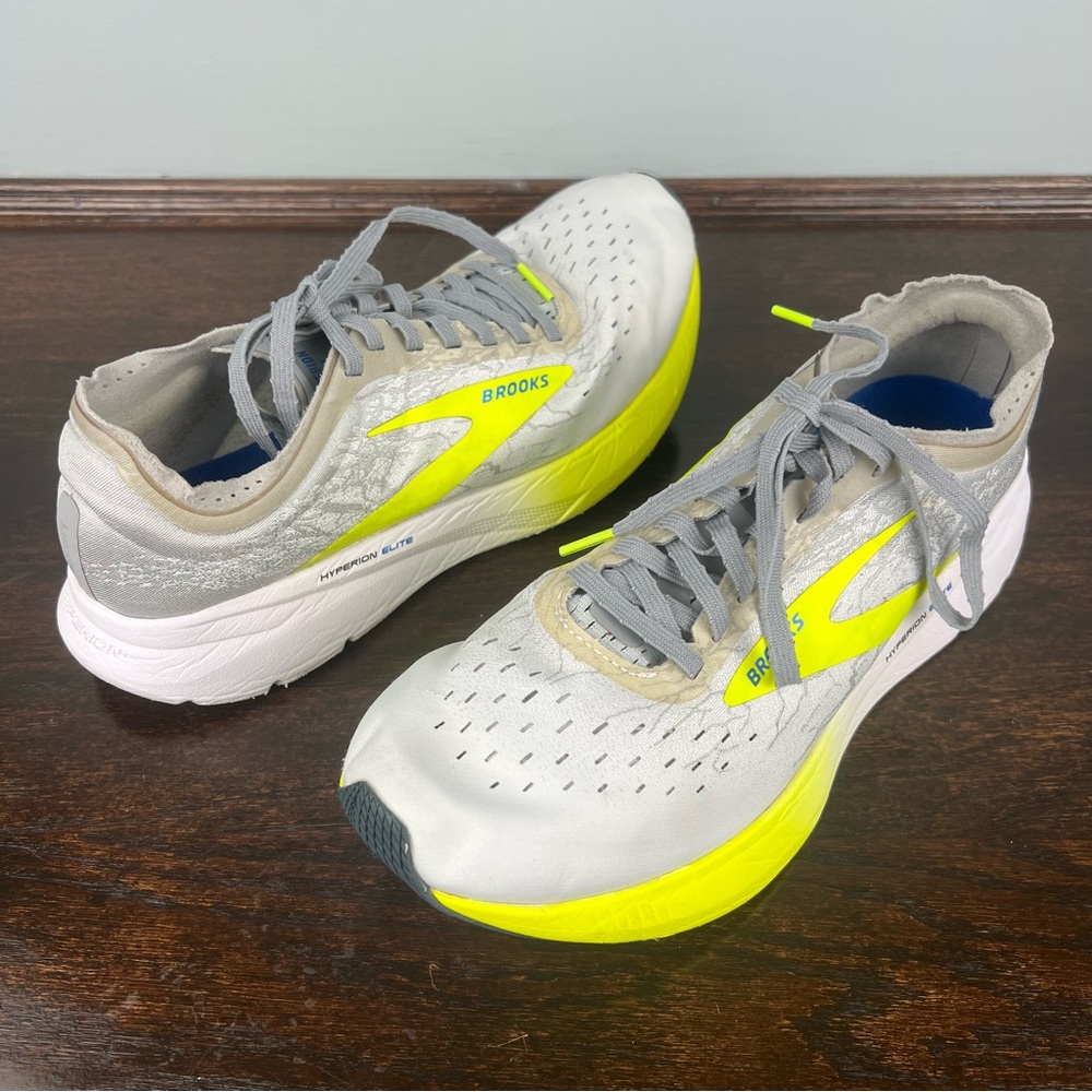 Brooks Hyperion Elite Sneakers Mens Running Shoes Size 7.5 Grey Green